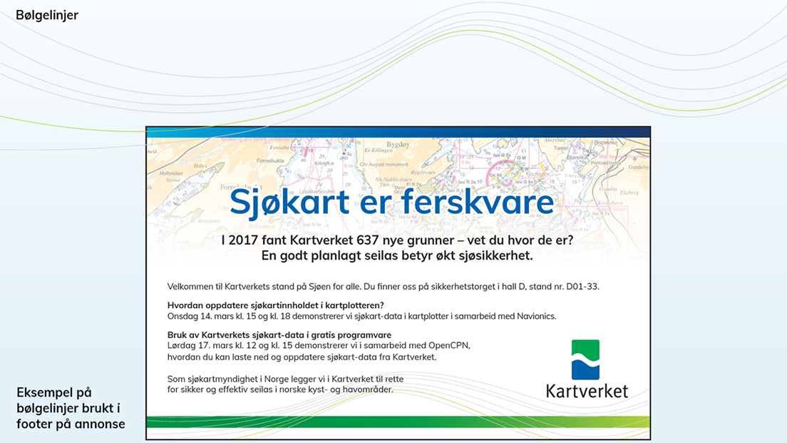 Designelement bølgelinjer