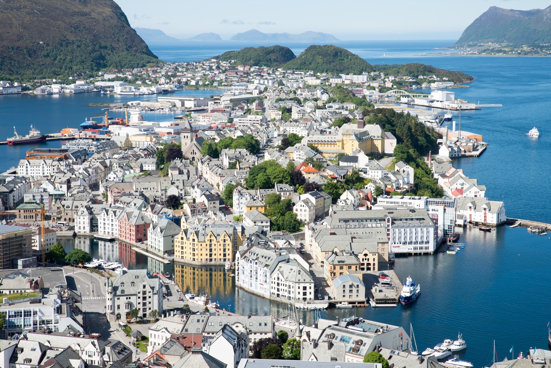 Ålesund sett ovenfra