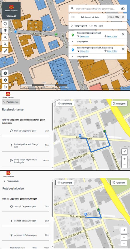 Figur som viser eksempler p&aring; veikart