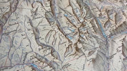 Gammelt kart over Rondane